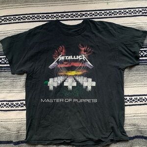 Y2K Metallica Master of Puppets Black T-Shirt Size Large